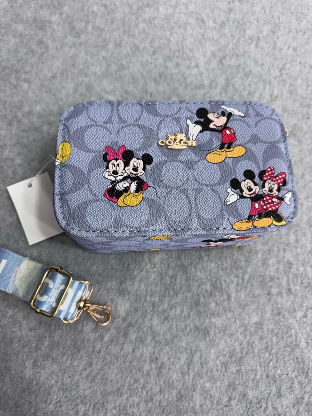 Coach Disney Lilac Mickey & Minnie Kids Crossbody Pouch